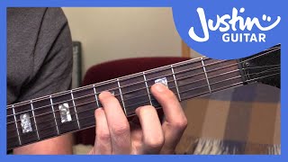 10 Basic Jazz Chords  Guitar Tutorials  JustinGuitar JA001 [upl. by Atoiganap367]