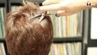 How to Thin Out Thick hair  Haircutting Techniques [upl. by Ecirtal]