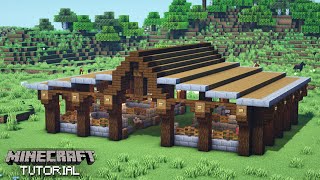 Minecraft Animal Barn Tutorial How To Build [upl. by Appel]