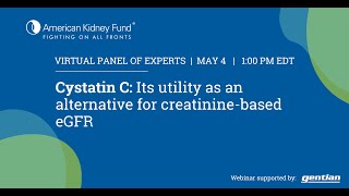 Cystatin C Its utility as an alternative for creatininebased eGFR  Kidney tests  AKF [upl. by Ahsitniuq]