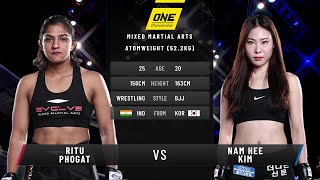 Ritu Phogat vs Nam Hee Kim  Full Fight Replay [upl. by Ainekahs]