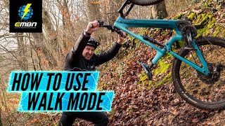 How To Use Walk Mode On An E MTB  Electric Bike Walk Assist Explained [upl. by Anilev511]