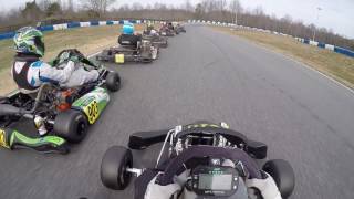 2017 GoPro Motorplex Karting Challange Round 1 Briggs LO206 Senior PreFinal [upl. by Korwun]