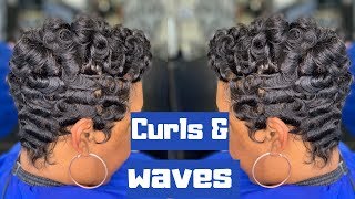 3D Waves Curl Waves How to curl short hair [upl. by Shelba]