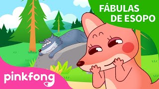 El Burro la Zorra y el Lobo  Fábulas de Esopo  Pinkfong Cuentos Infantiles [upl. by Ferren]