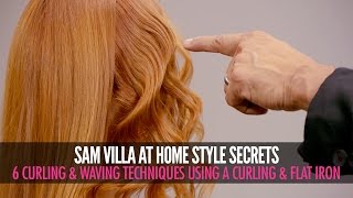 6 Different Ways To Curl Your Hair  Sam Villa [upl. by Catlee]