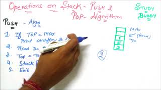 Operation on Stack  Push and Pop Algorithm  Easiest Explain [upl. by Lowis]