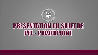 PFE Présentation de PFE sur PowerPoint Soutenance [upl. by Venetia904]