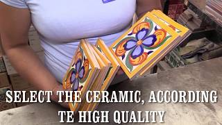 MEXICAN TILE PROCESS HANDMADE TALAVERA [upl. by Kcirdec]