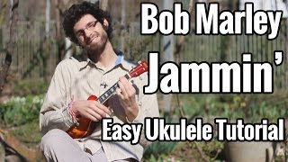 EASY  Bob Marley  Jammin Ukulele Tutorial Chords on Screen [upl. by Oberheim336]