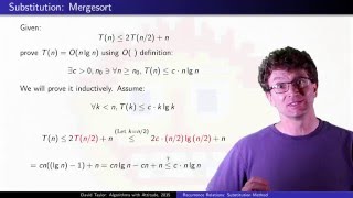 Recurrence Relations Substitution Method [upl. by Kamerman]