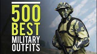 GTA Online  500 Best Military Outfits amp How To Do Them SHOWCASE [upl. by Acirderf782]