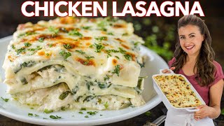 Easy CHICKEN LASAGNA With Creamy White Sauce [upl. by Namrej]