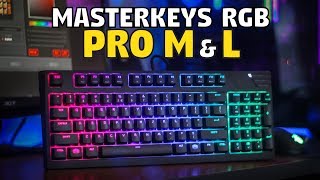 Cooler Master Masterkeys Pro M amp L RGB Mechanical Keyboards  Unboxing amp Review [upl. by Haroved]