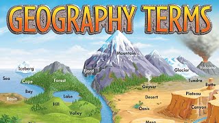 Important Geographical Terms Features Landforms Of Earth [upl. by Enerual]