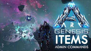 Ark Genesis Items Weapons Skins and more  Admin Commands [upl. by Schlessinger416]