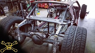 Custom Cantilever Suspension  Mustang Hot Rod Build [upl. by Schaffel]