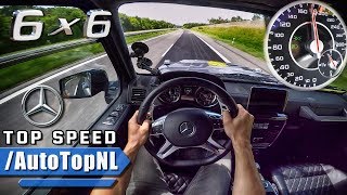 MERCEDES G63 AMG 6X6 AUTOBAHN POV ACCELERATION amp TOP SPEED by AutoTopNL [upl. by Chow]