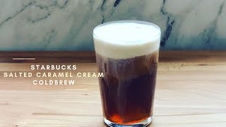 Starbucks Salted Caramel Cream Cold Foam Cold Brew [upl. by Lancey584]