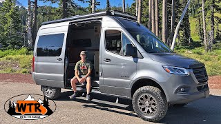 Mercedes Sprinter 4x4 Off Road Camper Tour  Outside Van [upl. by Aidyl789]