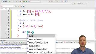 28 C Programming  Max and Min Values in Array [upl. by Sally]