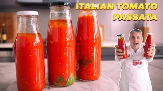 How to Make ITALIAN TOMATO PASSATA at Home Small Batch Tomato Sauce [upl. by Elfreda]