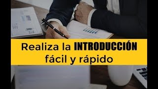 CÓMO HACER LA INTRODUCCIÓN DE UN TRABAJO DE INVESTIGACIÓN [upl. by Wetzel]