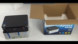 Unboxing Inbetriebnahme Samsung SLM2070W 3in1Laser Multfunktionsgerät WLAN USB Scanner Drucker [upl. by Ennayelhsa]