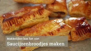 Saucijzenbroodjes maken [upl. by Aikemaj]