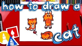 How To Draw A Cartoon Cat [upl. by Maltz127]