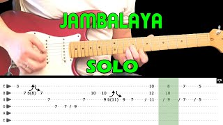 JAMBALAYA  Guitar lesson  Guitar solo with tabs  The Carpenters  fast and slow version [upl. by Daraj]