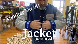 Vintage Varsity jacket restored [upl. by Nyssa]