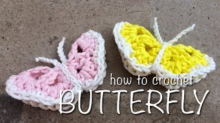 How To Crochet Butterfly For Beginner [upl. by Azilanna]