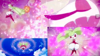 Bounsweet Evolves Steenee Evolves Into Tsareena Sailor Moon Style Evolution  Pokemon Anime HD [upl. by Hollerman]