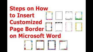 Steps on How to Insert Customized Page Border on Microsoft Word [upl. by Josey238]