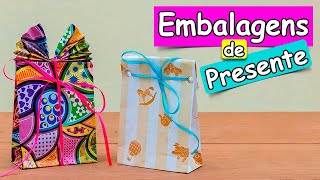 Como fazer EMBALAGEM PARA PRESENTE Super FÁCIL  Embrulho de presente  DIY [upl. by Swanhilda]