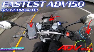 Fastest Honda ADV 150 in the USA GPS VERIFIED  Variator Upgrade [upl. by Etsyrk]