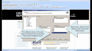 Crystal Reports Tutorial  Crosstab report Lesson 7 [upl. by Laban]