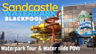 Blackpool Sandcastle Waterpark  With Waterslide POVs [upl. by Nylleoj]