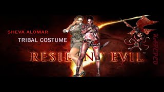 Resident evil 5  Sheva Alomar Tribal Costume  How to Unlock amp Gameplay Show Off [upl. by Jariv413]