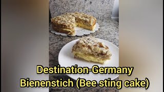 How to make Germany popular dessert Bienenstich Bee Sting Cake [upl. by Elleval]