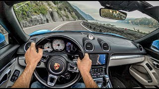 Porsche Boxster 718 Cabrio In Lago di Garda 🇮🇹  20 300HP   POV Test Drive 609 Joe Black [upl. by Aedni]