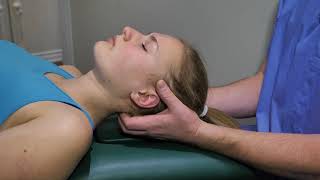 Osteopathic Technique Demo  SubOccipital Release Craniosacral Therapy [upl. by Royce]