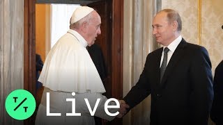 Putin Meets the Pope at the Vatican During Italy State Visit [upl. by Ahtan]