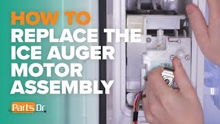 How to replace the ice auger motor assembly part  DA9712540G amp DA9712540K in Samsung refrigerator [upl. by Helgeson]