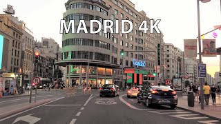 Madrid 4K  Driving Downtown  Spain [upl. by Sexton]