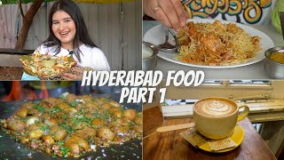 Hyderabad Food Part 1  Paradise Biryani Pizza Dosa Shawarma amp More [upl. by Ardek]