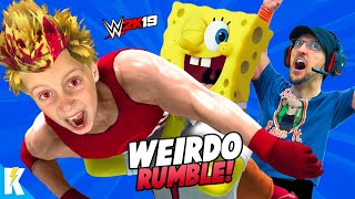 Weirdest Royal Rumble EVER Evil KCity FGTEEV Duddy amp Spongebob in WWE 2k19  KCity GAMING [upl. by Brnaba]