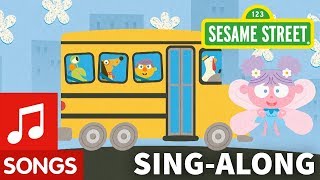 Sesame Street Wheels on the Bus with Lyrics  Elmos SingAlong [upl. by Sigrid]