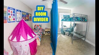 EASY DIY SLIDING ROOM DIVIDER [upl. by Golanka]